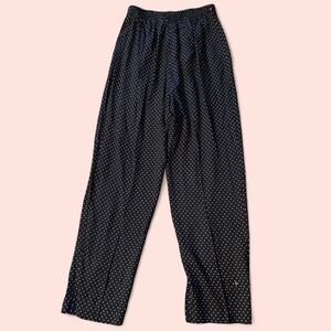 Chic Brown Pants with White Dots